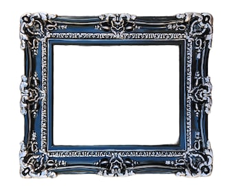 16x20 Handmade Baroque Picture Frame, Antique Green with Gold