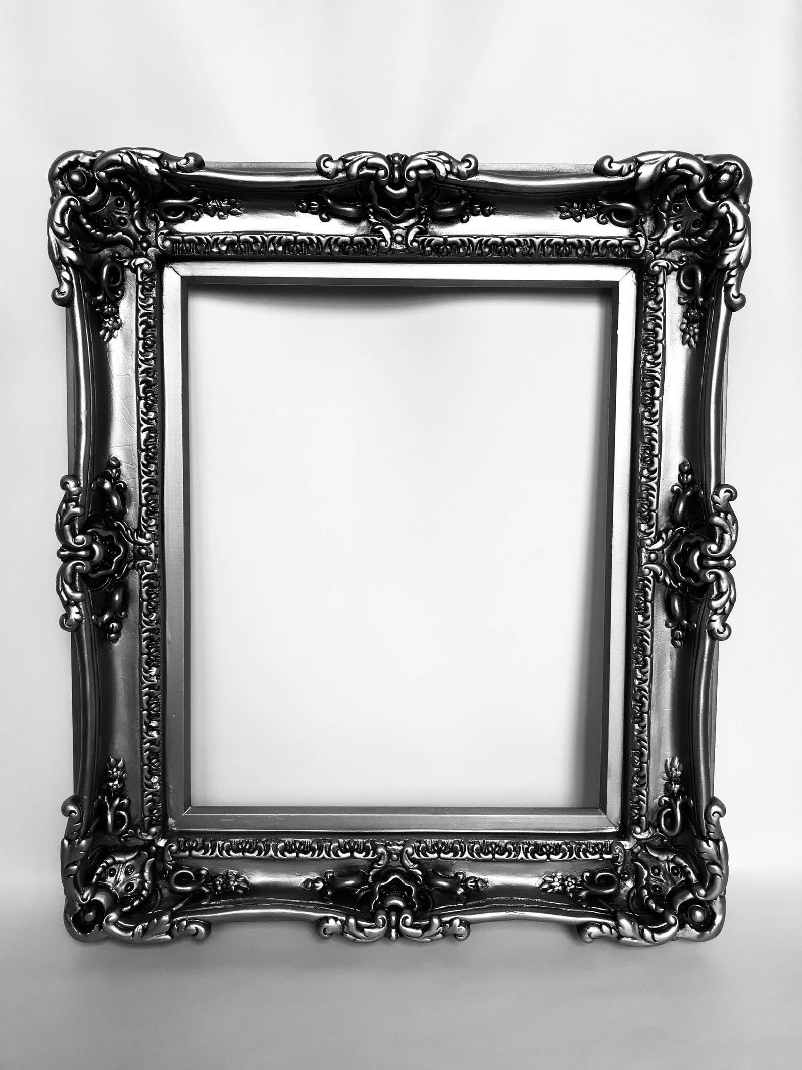 12x16 Silver Steel Frames Baroque Frame for Canvas Frame for Etsy.de