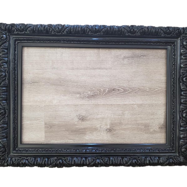 24x36 Black Ornate Baroque Picture Frame: Handmade Wall Art
