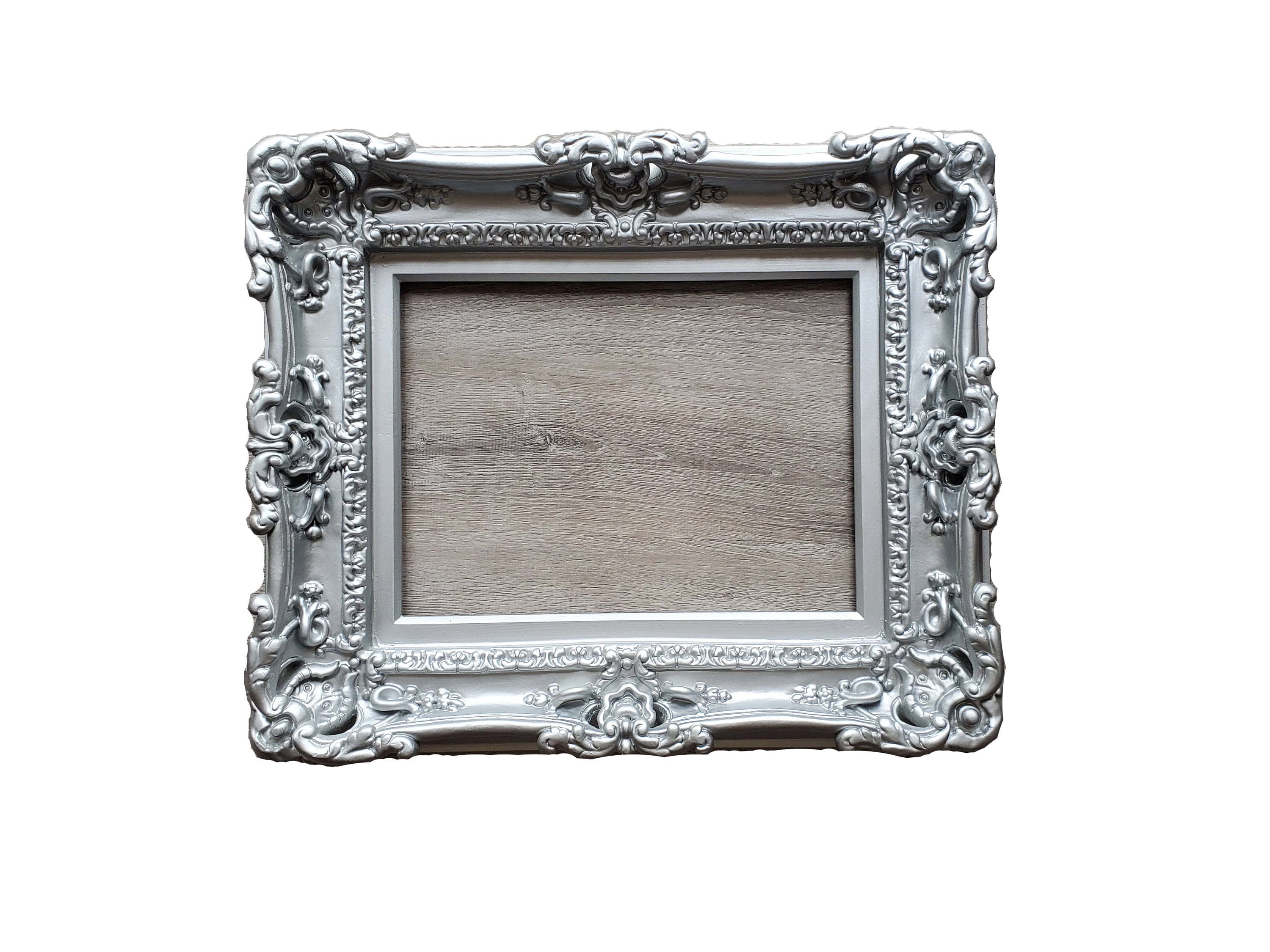 12x16 Matte Silver Picture Frame l Baroque Ornate Wall Frame Etsy