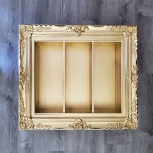 Ornate Gold Wall Display Shelf: Essential Oil, Spice & Nail Polish Rack image 4