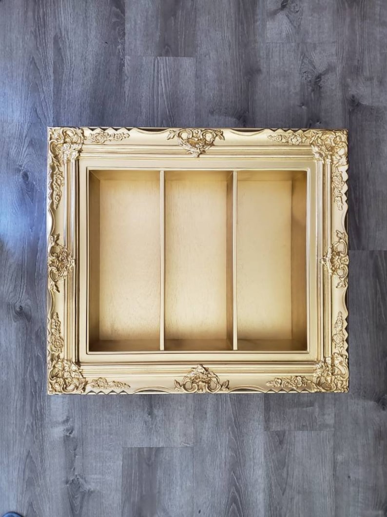 Ornate Gold Wall Display Shelf: Essential Oil, Spice & Nail Polish Rack image 4