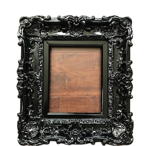 8x10 Black Baroque Picture Frame: Handmade Ornate Wall Art