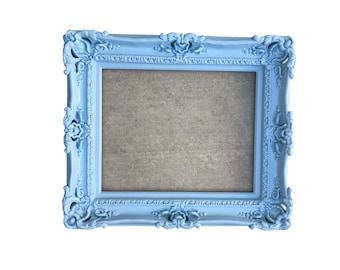12x16 Baby Blue Picture Frame: Handmade Shabby Chic Ornate Wall Decor