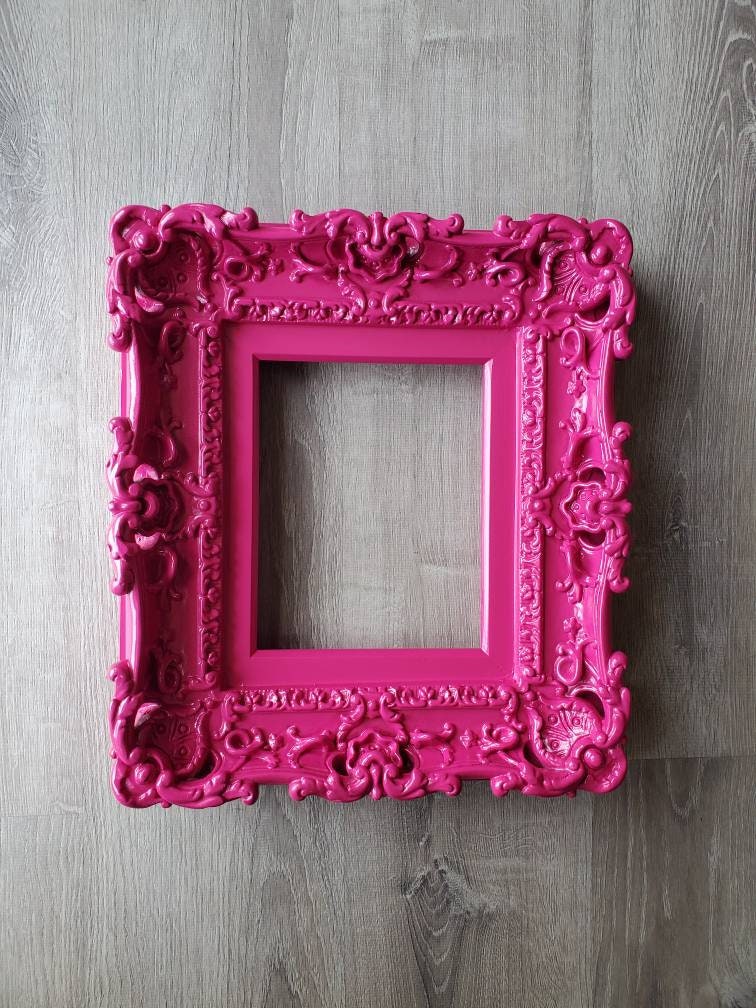 8x10 Raspberry Red Picture Frame, Baroque Ornate Art Wall Frame, Gift ideas