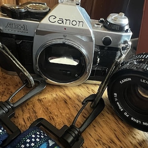 Canon AE-1 Program 35mm SLR Film Camera with 50mm Lens Kit, Tested and Working!