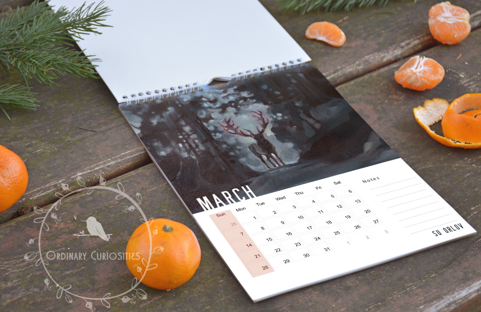Calendario de arteaceite en lienzo artecalendario 2021Nuevo Etsy