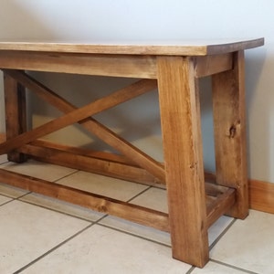 Bench, wood bench, Rustic becnh, rustic entryway bench, Farmhouse Bench, Rustic wood dining bench image 4