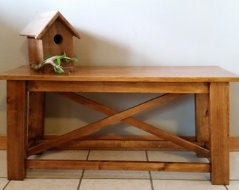 Bench, wood bench, Rustic becnh, rustic entryway bench, Farmhouse Bench, Rustic wood dining bench