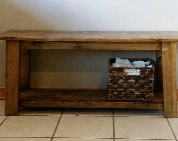Rustic Entryway Bench, Rustic Wood Benches, Entryway Bench, Wooden Bench, Bench With Storage