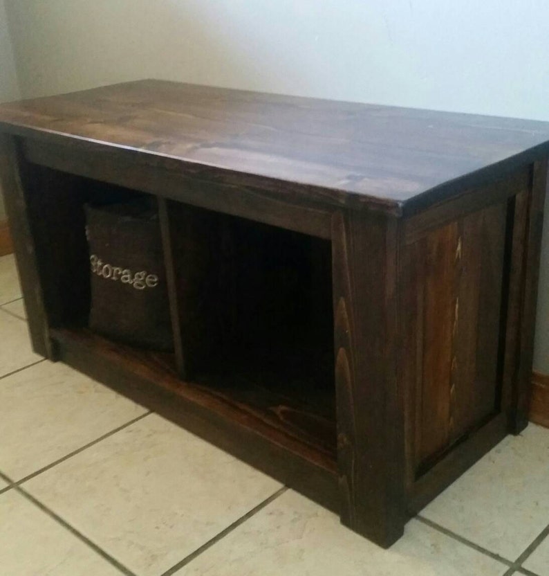 Entryway Bench With Cubby Holes Entryway Bench With Storage Etsy