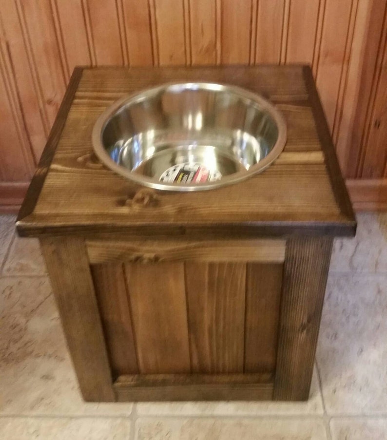 Raised Dog Feeder With Storage 1 Bowl Feeder Pet Feeder Dog Etsy