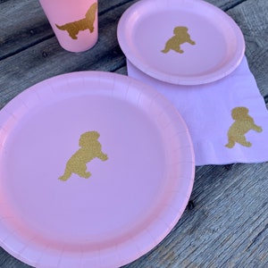 Maltese Cups, Plates and Napkins, Dog Birthday Party, Dog Themed Birthday, Dog Pawty
