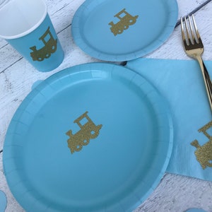 Train Birthday Party, Choo Choo Train Cups, Plates, and Napkins, Boy 1st Birthday Party, Its a Boy Baby Shower