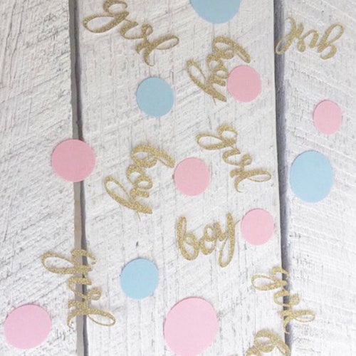 Pink and Blue Gender Reveal Confetti Gender Reveal Ideas Etsy