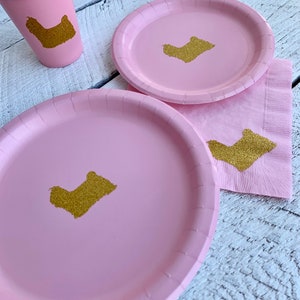 Shih Tzu Cups, Plates and Napkins, Dog Birthday Party, Dog Themed Birthday, Dog Pawty