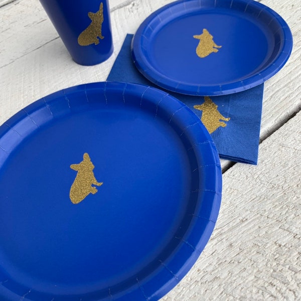 French Bulldog Cups, Plates and Napkins, Dog Birthday Party, Dog Themed Birthday, Dog Pawty