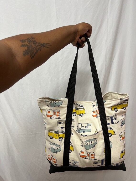 RV Camper Tote Bag Diaper Tote Embroidered Tote Bag Carry Etsy