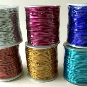 50 Meters Gold or Silver Metallic Cord, Braided String 2mm Thick, DIY  Crafts, Gift Wrap, Sewing, Quilt, Thick Thread, Holiday, Accents, Trim 