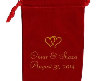 Personalized Velour Bags - 4 x 6"