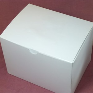 White Gloss Cookie, Candy, Cake or Mug Gift Box - 6x4.5x4.5&quot;