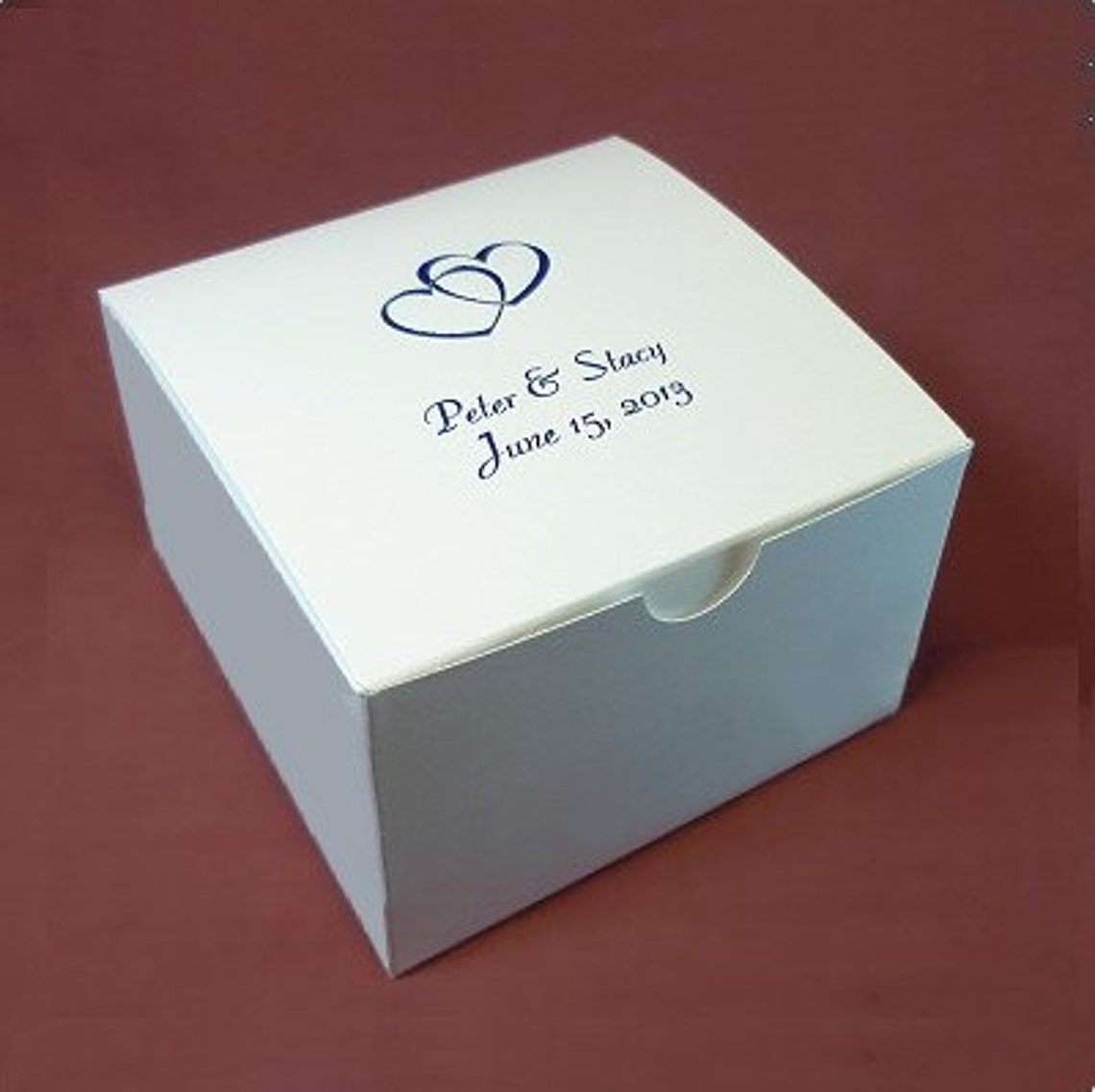 Personalized White Cake or Candy Favor Box 4x4x3 - Etsy