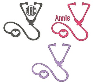 Personalized Stethoscope Vinyl Decal ~ OUTDOOR vinyl listing   ~