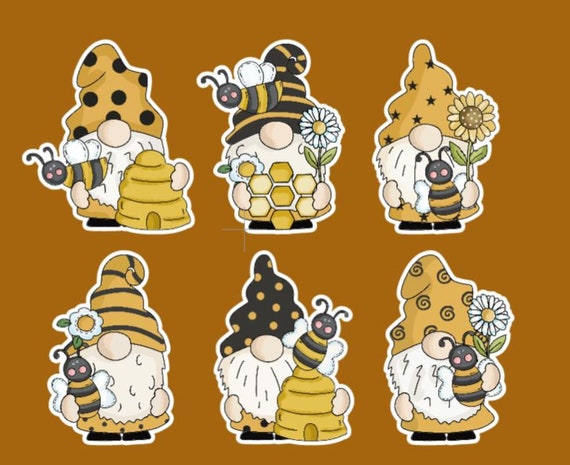 Bee Gnomes | Gnome Stickers | Bee and Gnome Stickers | Gnomes