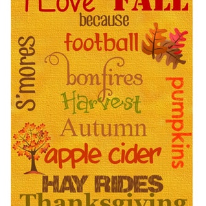 Fall Subway Art.... poster/sign/print   ~