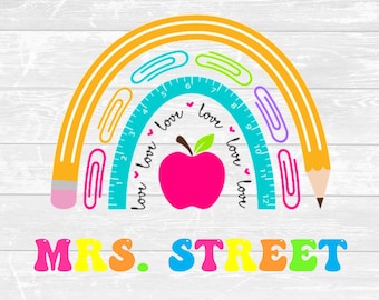 Classroom Door Sign, Personalized Classroom, Rainbow Classroom, Personalized Back to School Sign, Poster PLUS FREE Welcome Instant Download