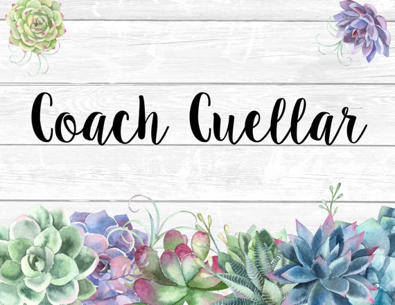 Classroom Door Sign, Personalized Classroom, Succulents Theme, Succulents Classroom Poster PLUS FREE Welcome Instant Download