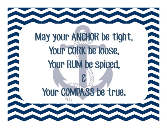 May your Anchor be tight..... poster/sign/print   ~