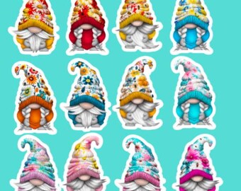 Flower Gnomes | Gnome Stickers | Flower Gnome Stickers | Summer Gnomes | Planner Stickers