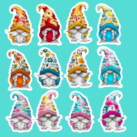 Flower Gnomes | Gnome Stickers | Flower Gnome Stickers | Summer Gnomes | Planner Stickers