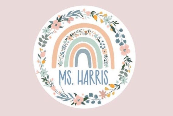Boho Rainbow Stickers |Teacher Sticker | Sticker | Boho Rainbow | Personalized Stickers | Boho Rainbow Label