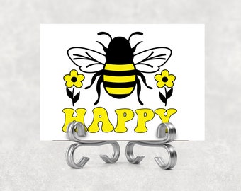 Happy Posters Set of 5 | Classroom Posters | Digital Print | Classroom Decor | Bee Happy | Instant Download