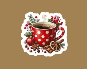 Christmas Coffee Cup Sticker