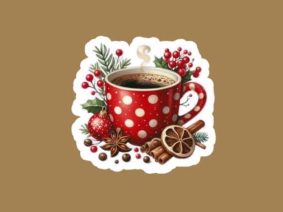 Christmas Coffee Cup Sticker