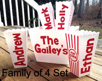 Personalized Popcorn Family Bowl ONLY, House Warming Gift, Gift for Family, gift for Easter, Mother's Day, birthday, Game Night, Movie