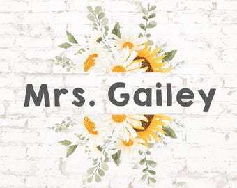 Classroom Door Sign, Personalized Classroom, Sunflower Theme, Personalized Back to School Sign, Poster PLUS FREE Welcome Instant Download