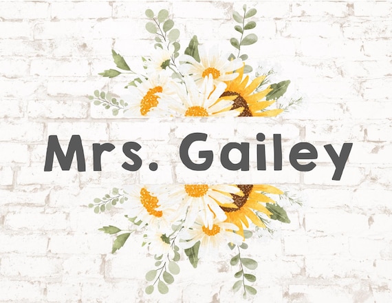 Classroom Door Sign, Personalized Classroom, Sunflower Theme, Personalized Back to School Sign, Poster PLUS FREE Welcome Instant Download