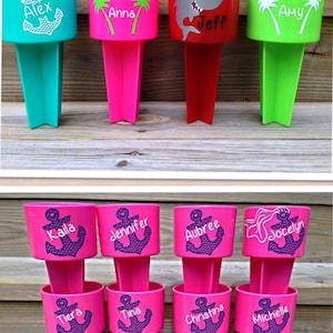 Beach Spiker, Cup holder, Spring Break gift, Vacation must have, Personalized Beach drink holder, Summer Gift for her, teachers image 3