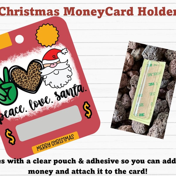 Christmas Money Card, Santa, Christmas Gift, Teacher, Secret Santa, Money Card, Tooth Fairy  Money Holder, Teacher Gift, Birthday MoneyCard