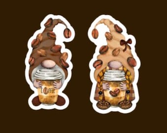 Coffee Bean Gnomes | Gnome Stickers | Coffee Gnome Stickers | Gnomes | Coffee Gnomes