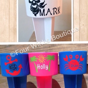 Beach Spiker, Cup holder, Spring Break gift, Vacation must have, Personalized Beach drink holder, Summer Gift for her, teachers image 2