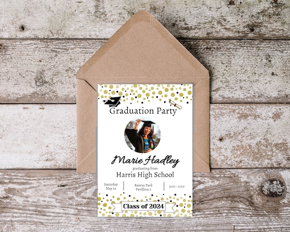 Graduation Party Invitation Editable | Graduation Party | Instant Download | Invite for Party | Fully editable by you | Graduation Invite