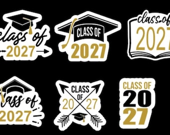 Class of 27 Stickers |Graduation Sticker | Sticker | Class of 2027 | Class of 2027 Stickers | Senior |