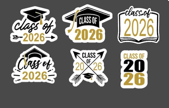 Class of 26 Stickers |Graduation Sticker | Sticker | Class of 2026 | Class of 2026 Stickers | Senior |