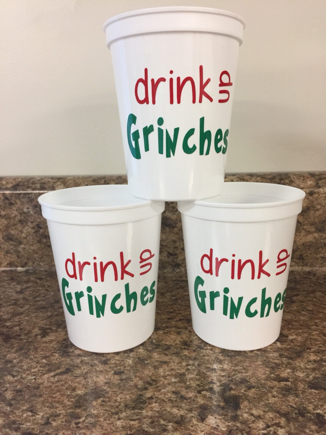 Drink up Grinches Party Christmas Stadium Cups