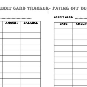 Rastreador de tarjetas de crédito / Presupuesto / Pago de deudas / Rastreador de deudas / Tarjeta de crédito / Descarga digital / Totalmente personalizable / Descargar al instante